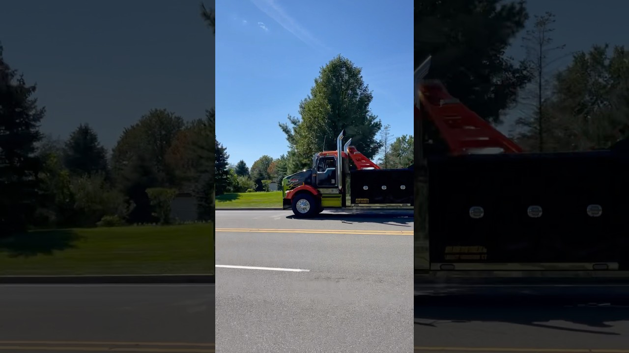 Loud Jake brake #jakebrake #loudpipes #straightpipe #kenworth #kenwortht800 #wrecker #towtruck