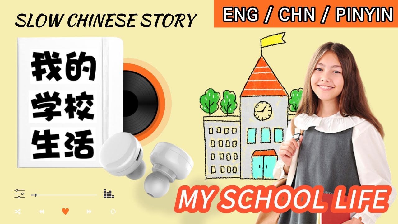中文听力故事-我的学校生活 | Easy Slow Mandarin Chinese Story (Beginners) My School Life | HSK2-3 Listening Story
