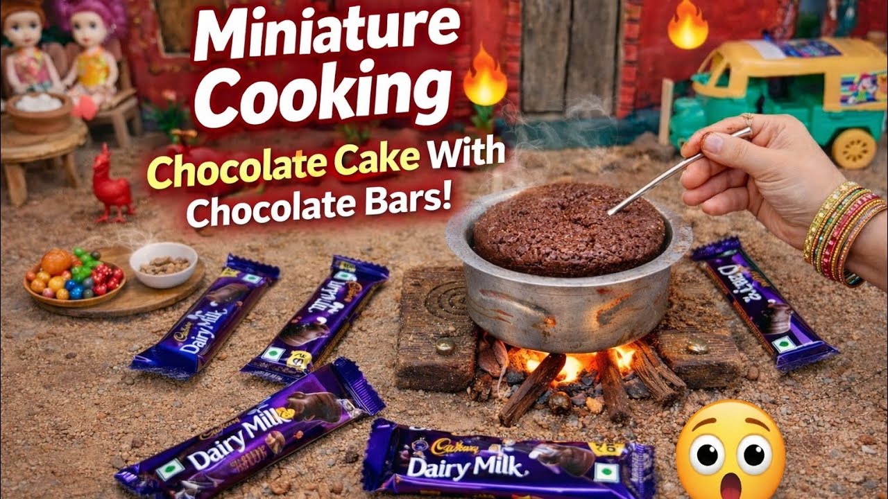 Miniature Chocolate Cake 🎂 | Cake Made From Chocolate Bars | Satisfying Cooking