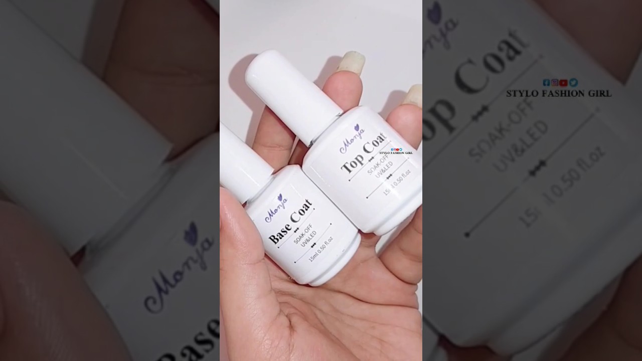 Base Coat & Top Coat #nailtutorial #nailartdesigns #nails #nailart