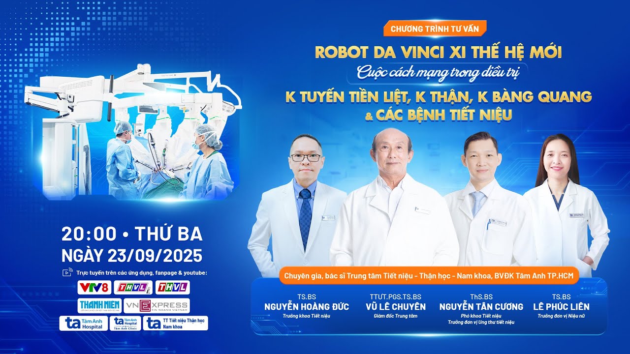 🔴 Robot Da Vinci Xi - Bước đột phá trong phẫu thuật, điều trị K tuyến tiền liệt, thận, bàng quang