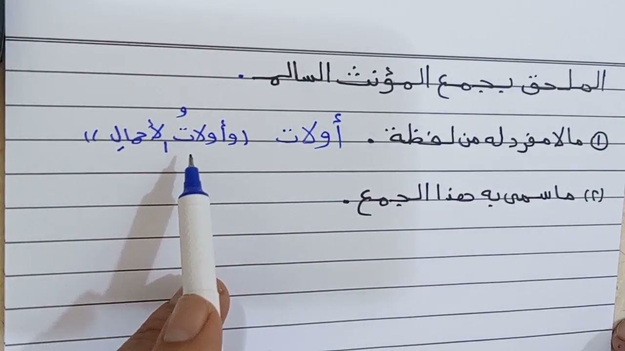 ألفية ابن مالك الدرس الثامن عشر جمع المؤنث السالم والملحق به.