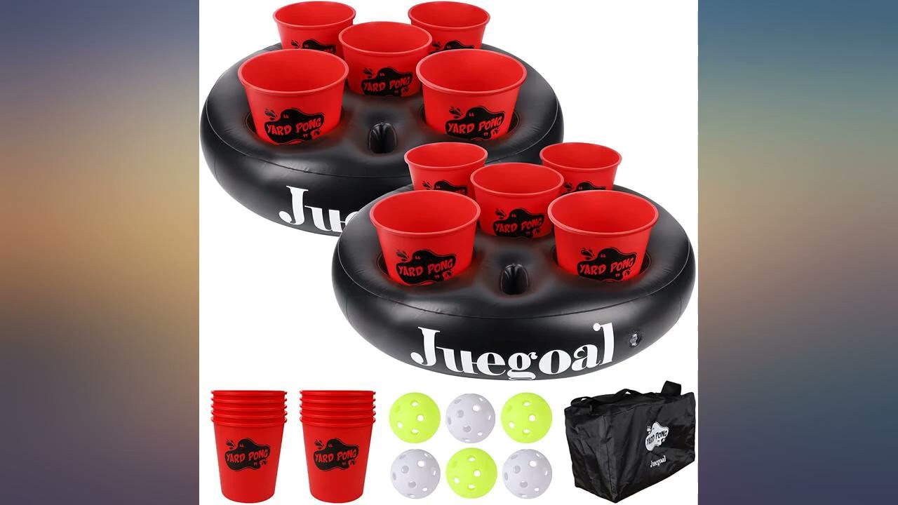 Juegoal Yard Pong, Outdoor Giant Yard Games Pong Game Set with Durable Buckets and review