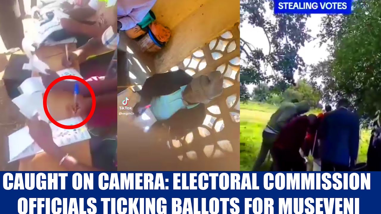 Caught on Camera: Electoral Commission Officials Ticking Ballots for Museveni