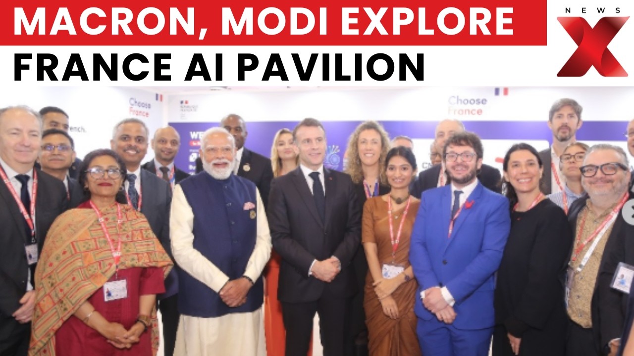 Macron & PM Modi Visit France&rsquo;s Largest Pavilion At India AI Summit 2026 | NewsX