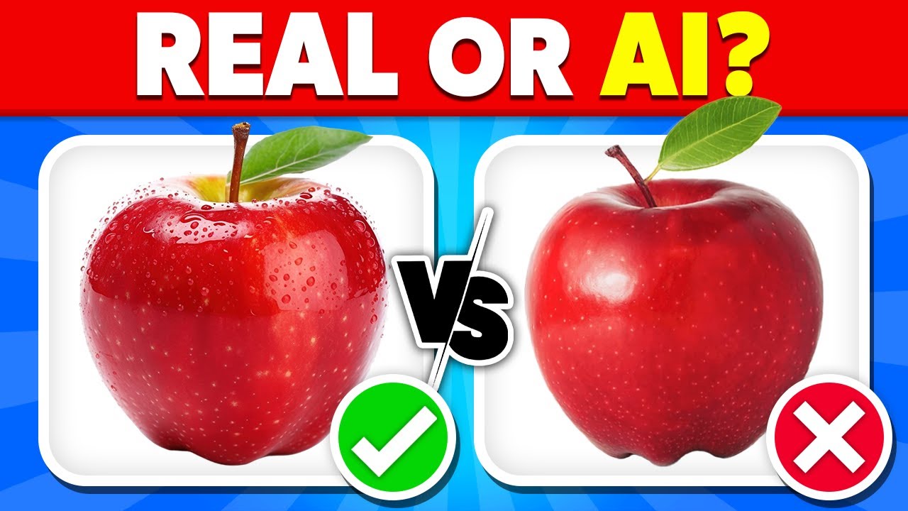 Угадай настоящее изображение! 🍎👀 (99% провалят этот тест)