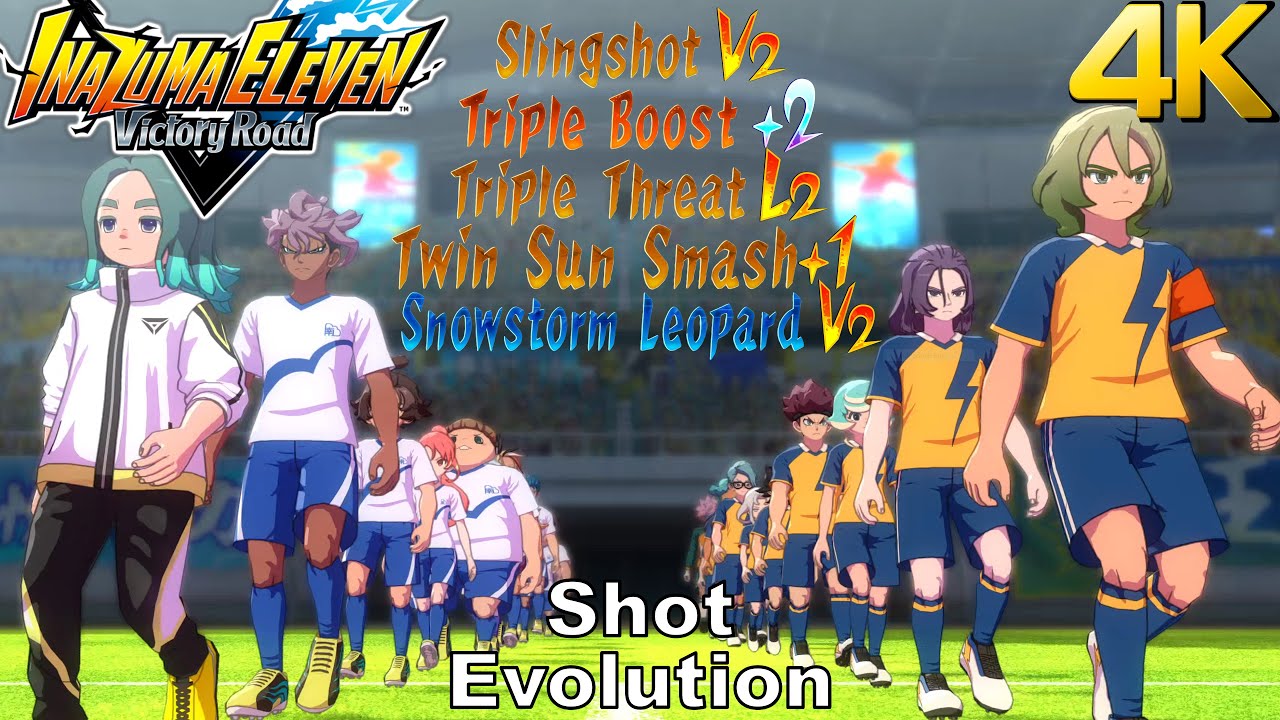 Using Many Special Shots Evolution in Inazuma Eleven Victory Road Final Match (NO COMMENTARY) | 4K