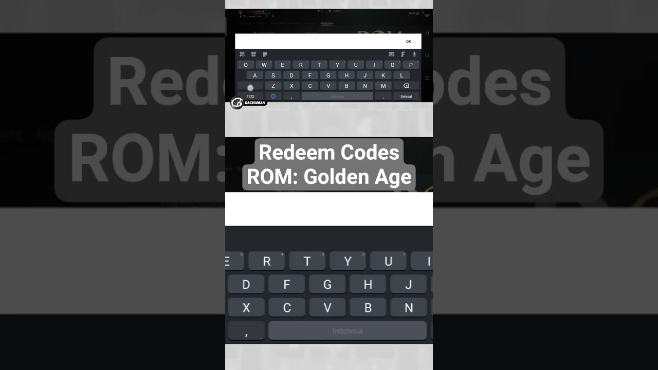 Redeem code ROM Golden Age #romgoldenage #goldenage #code #gaming #androidgames