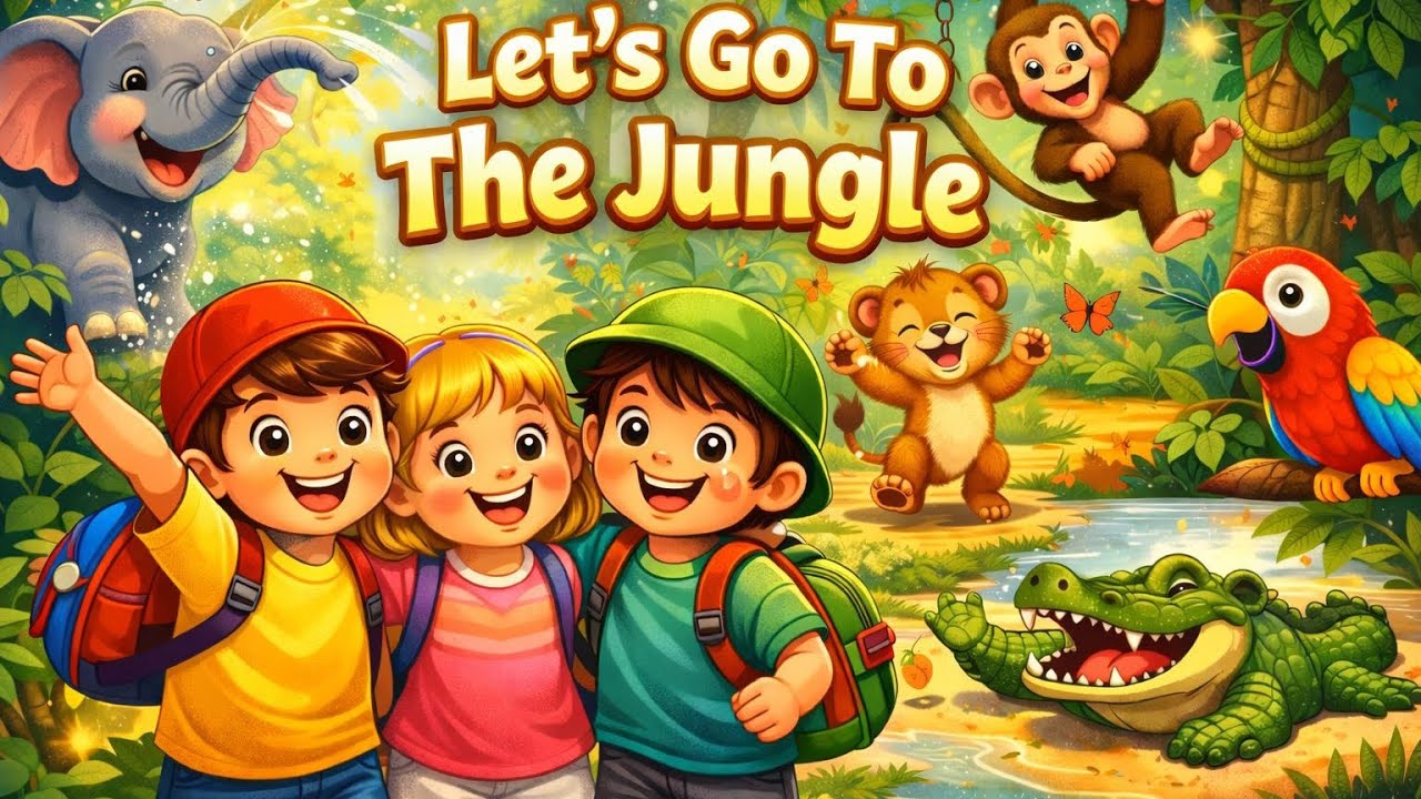 Let’s Go To The Jungle | Fun Animal Song for Kids 🐒🌴