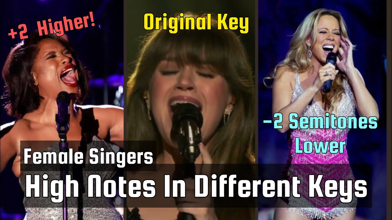 Female Singers Singing Different Songs (High Notes) On Different Keys