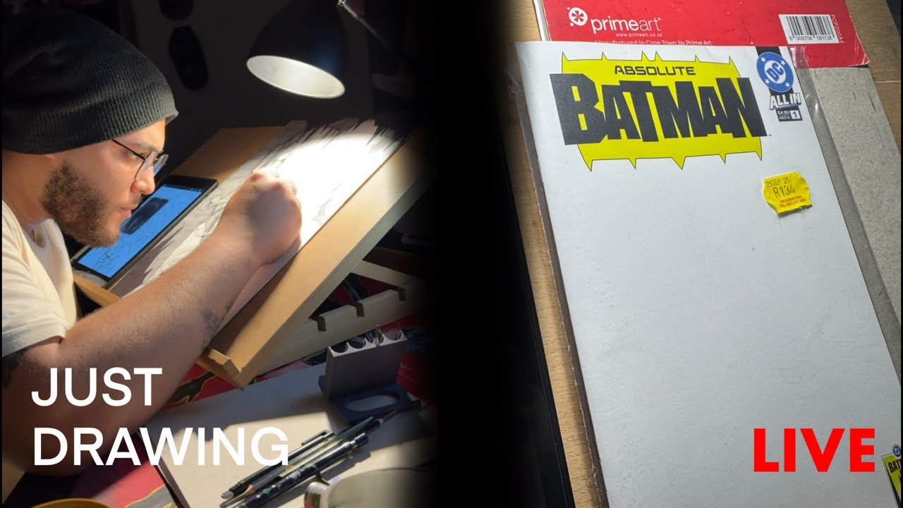 Absolute Batman blank: sketching comic cover