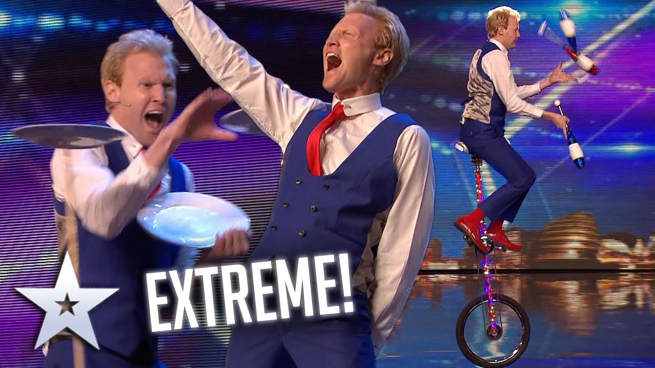 Unicycling, PLATE-SPINNING juggling genius! I Audition I BGT Series 9