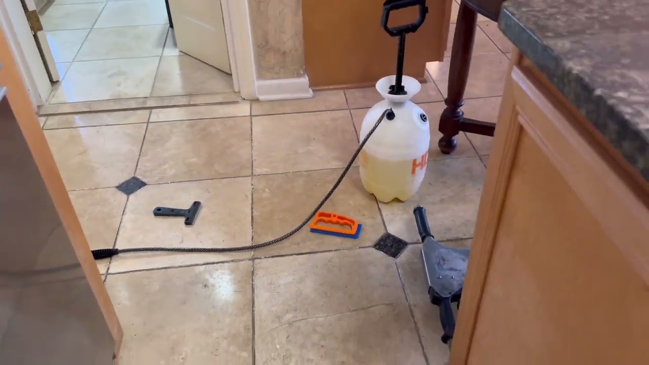 Travertine floor wax removal and restoration + polishing! Memphis Tennessee