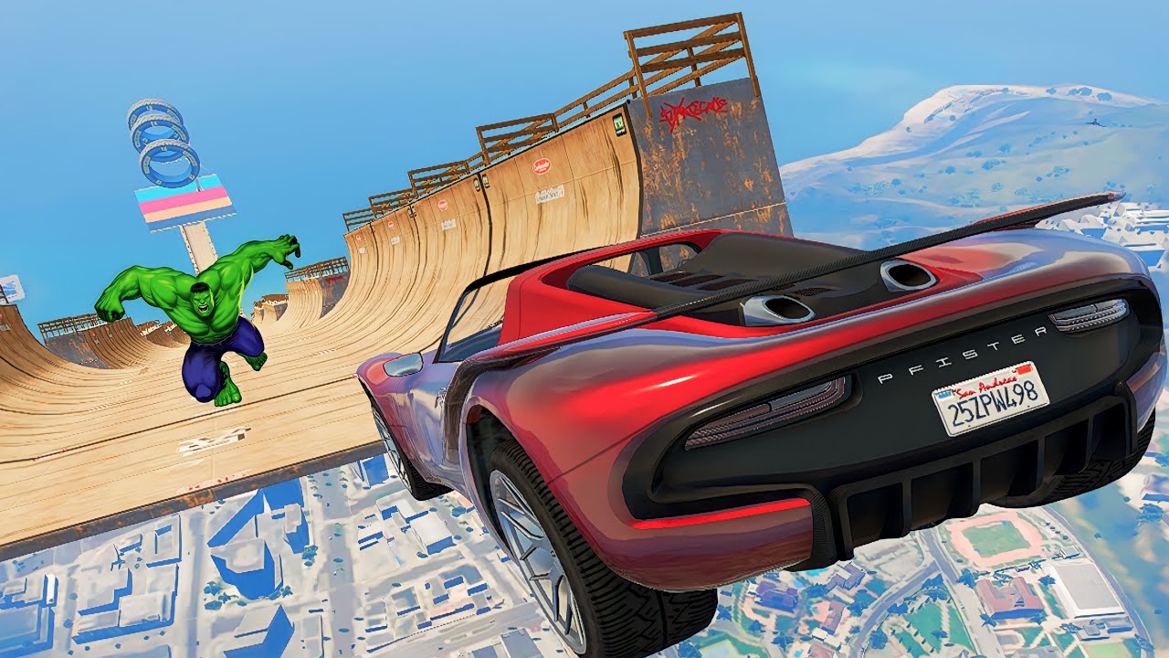 Hulk Mega Ramp in GTA 5 || AD GAME ZONE