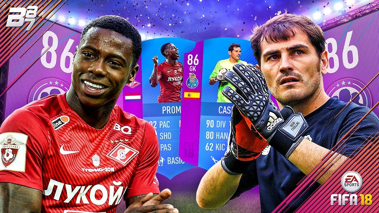 ICON IN A PACK!! SBC PROMES AND CASILLAS LEAGUE SQUAD BUILDER CHALLENGES! | FIFA 18 ULTIMATE TEAM