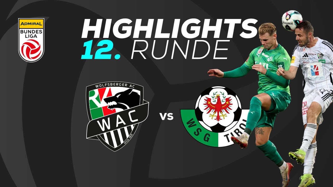 RZ Pellets WAC - WSG Tirol 12. Runde ADMIRAL Bundesliga 2025/26