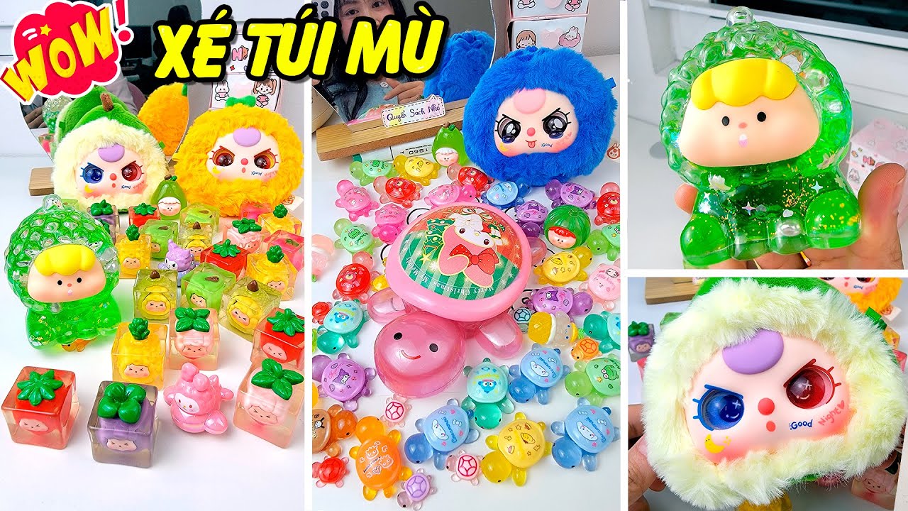 🍍🍑🐢🍍MOI TRÁI CÂY 🐢 XÉ TÚI MÙ RÙA SIÊU TO 🍎MOI NƯỚC SIÊU ĐẸP 🌟 Baby Three 
