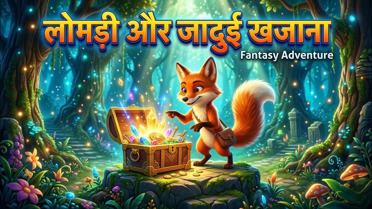 लोमड़ी और जादुई खजाना | Magical Fox Treasure Story | Amazing Jungle Adventure
