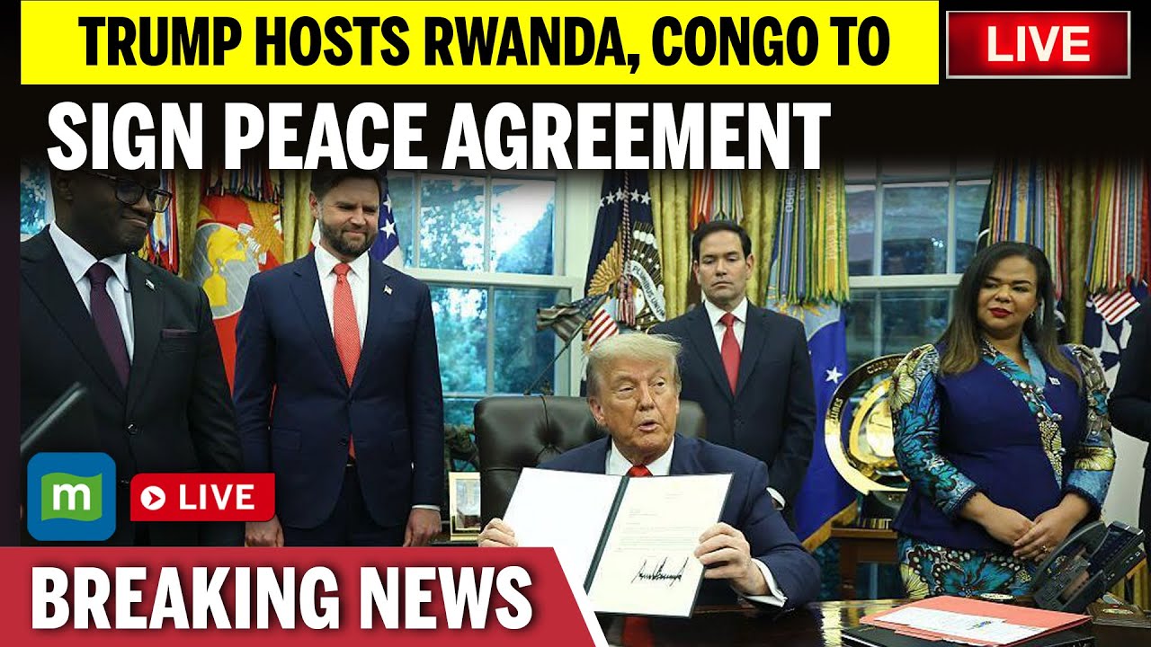DRC-Rwanda Peace Deal Live | Trump Hosts Congo, Rwanda Leaders For Peace Agreement To End War | US