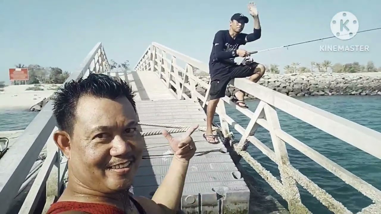 hanting talakitok at pusit lang sakalam paboritong spot Lulu island abudhabi city UAE Helim family