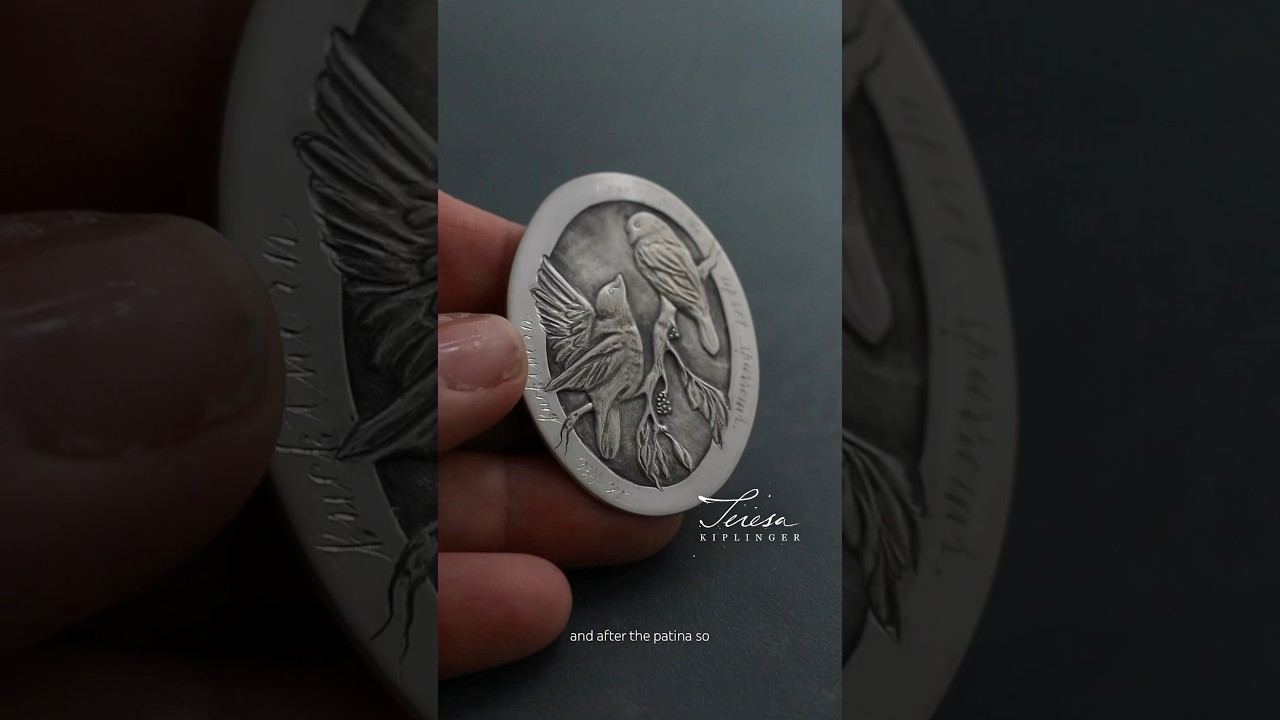 Deep relief hand engraving #jewelrymakingprocess
