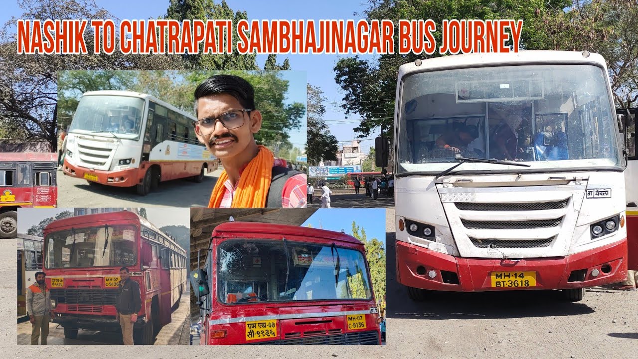 Nashik To Sambhajinagar Bus Journey In MSRTC Lal Pari Pari Bus Had A Small Accident