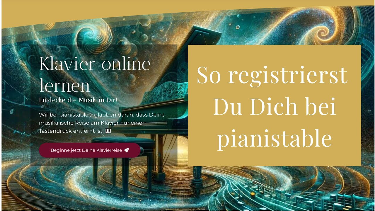 Anleitung zur Registrierung für den pianistable Online Klavierkurs