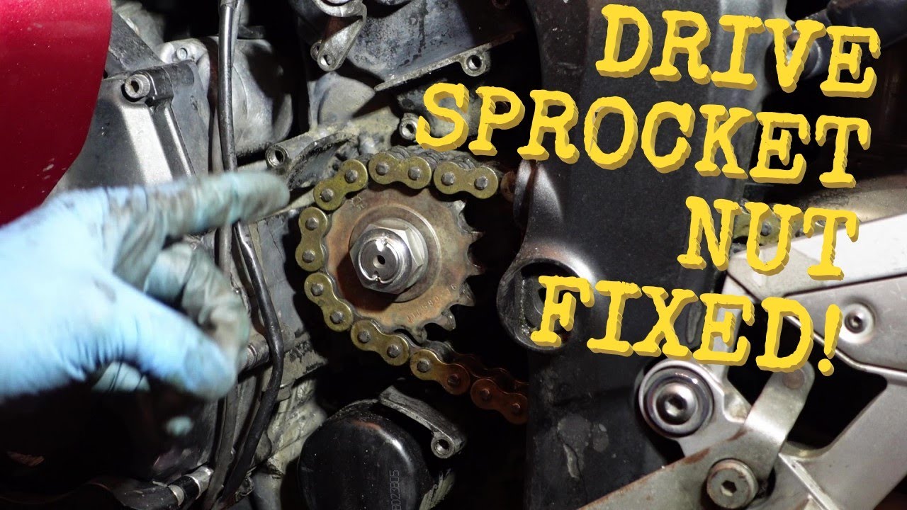 FZ6 Yamaha Fazer 600 - Drive sprocket chain gear nut fail FIX!