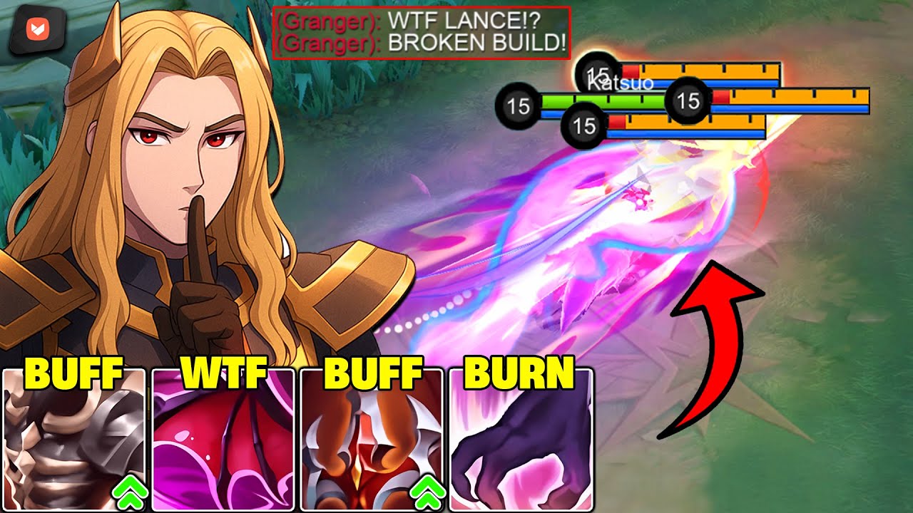 LANCELOT BUT I AM USING THIS NEW BROKEN BRUISER BUILD IN SOLO RANK!! (Must try!) - Mobile Legends