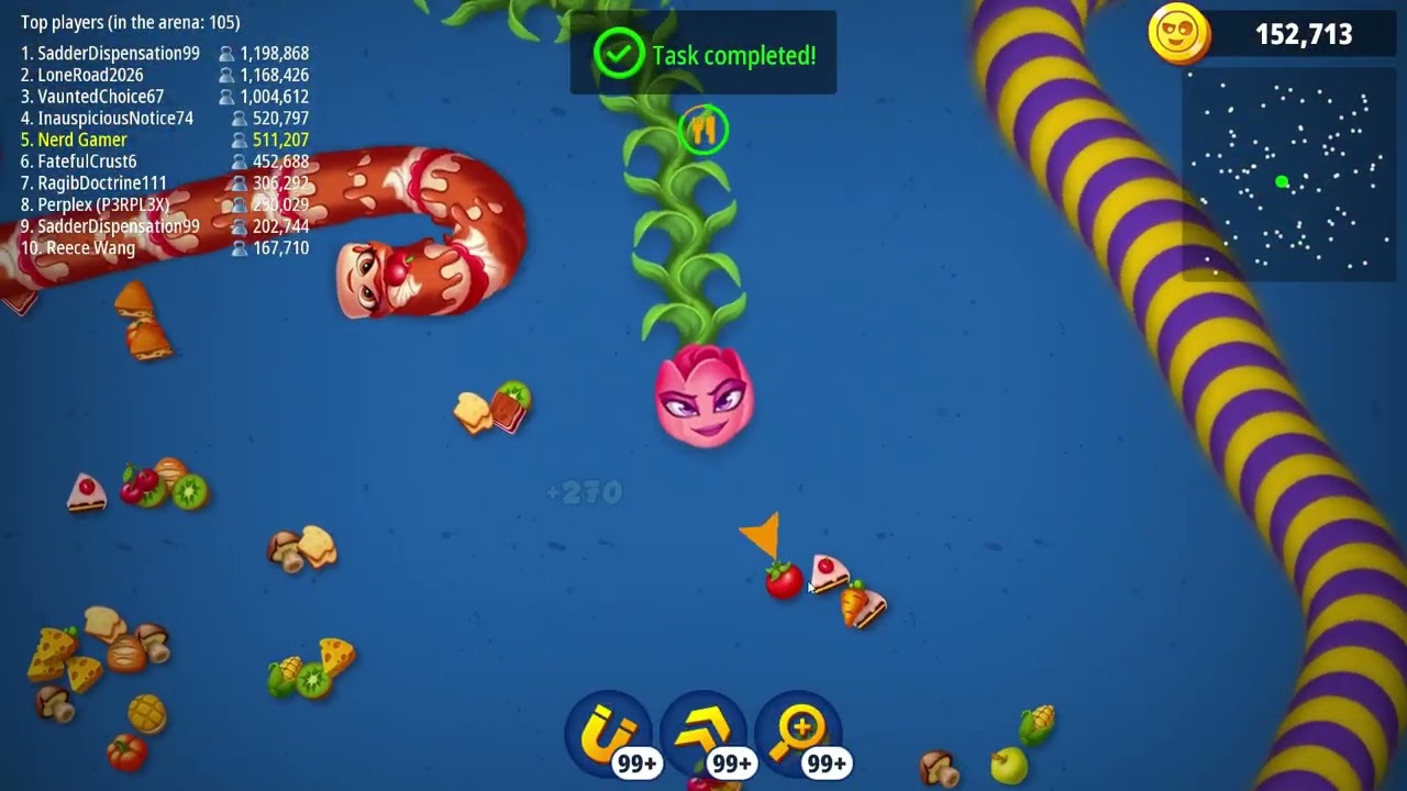 🐍WORMSZONE.IO | Giant Slither Snake TOP 01 / Epic Worms Zone Best Gameplay!