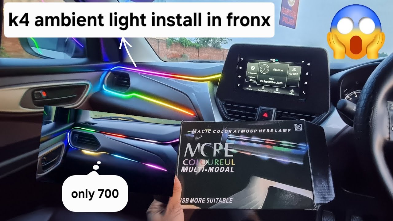 💯Ambient k4 light install in Fronx🔋💡