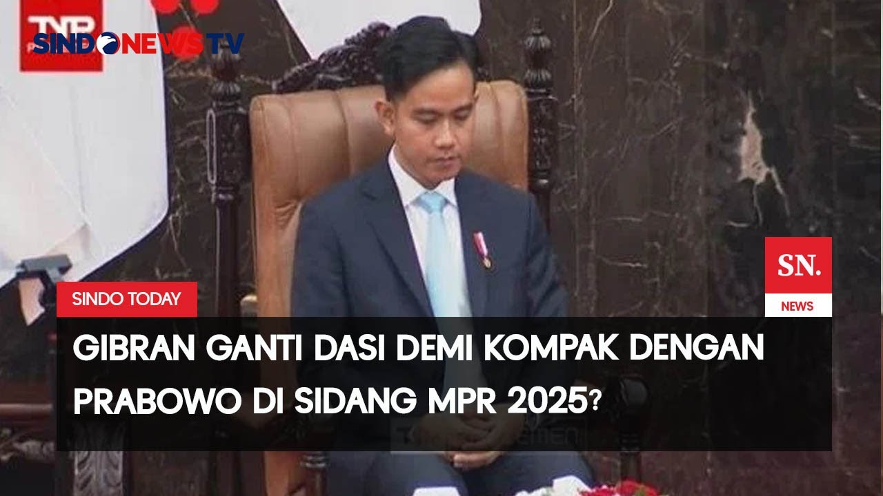 Gibran Jadi Sorotan! Dasi Merah Diganti Biru Muda di Sidang MPR | Sindo Today | 16/08