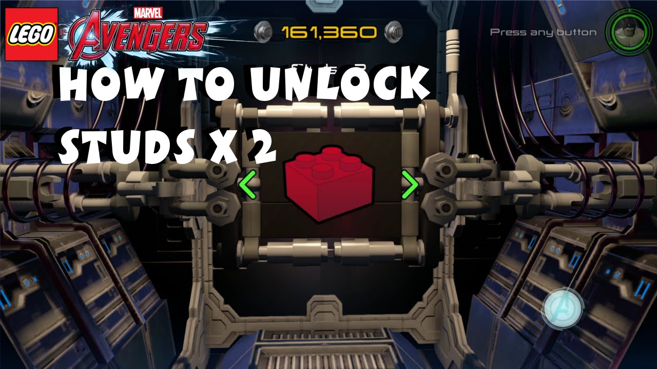 Lego Marvel Avengers - How to Unlock Studs X2 Red Brick