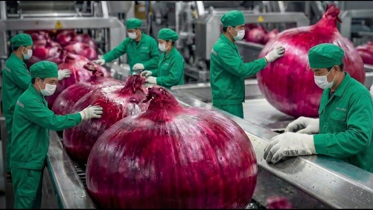 Inside the Giant Onion Powder Factory – Full Process How Premium Spices Are Made
