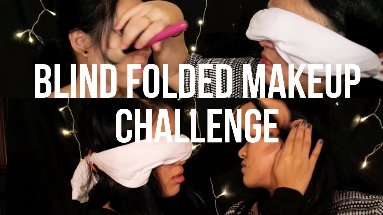 BLIND FOLDED MAKEUP CHALLENGE | Marcella Febrianne