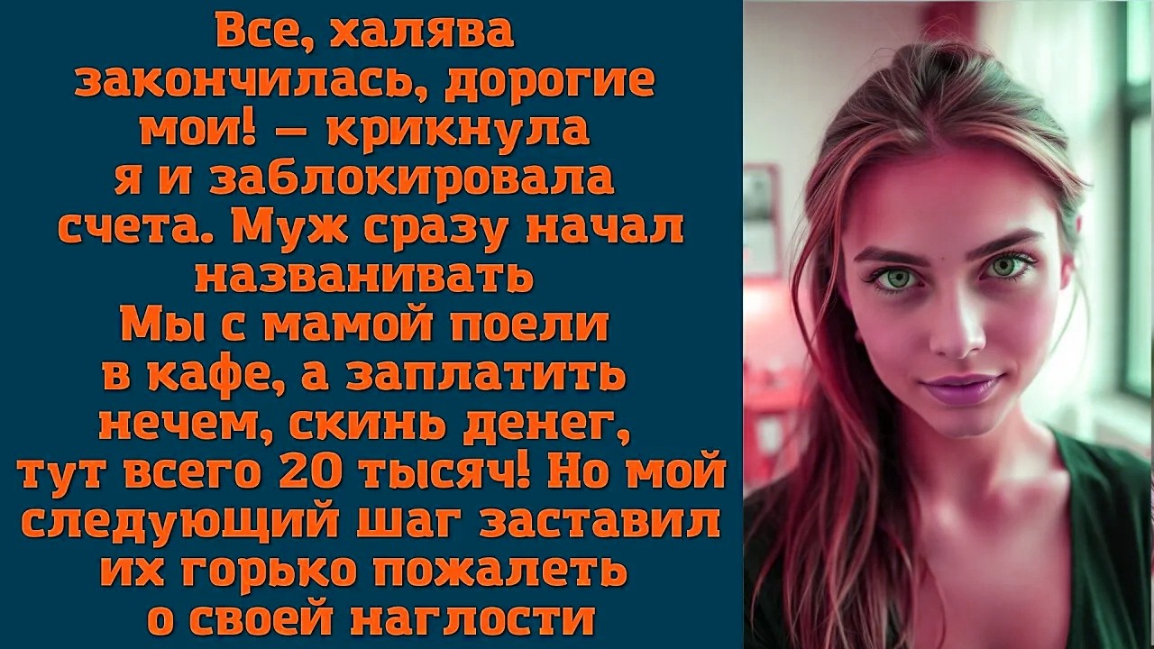 Все, халява закончилась, дорогие мои — крикнула я и заблокировала счета. Муж сразу начал названивать