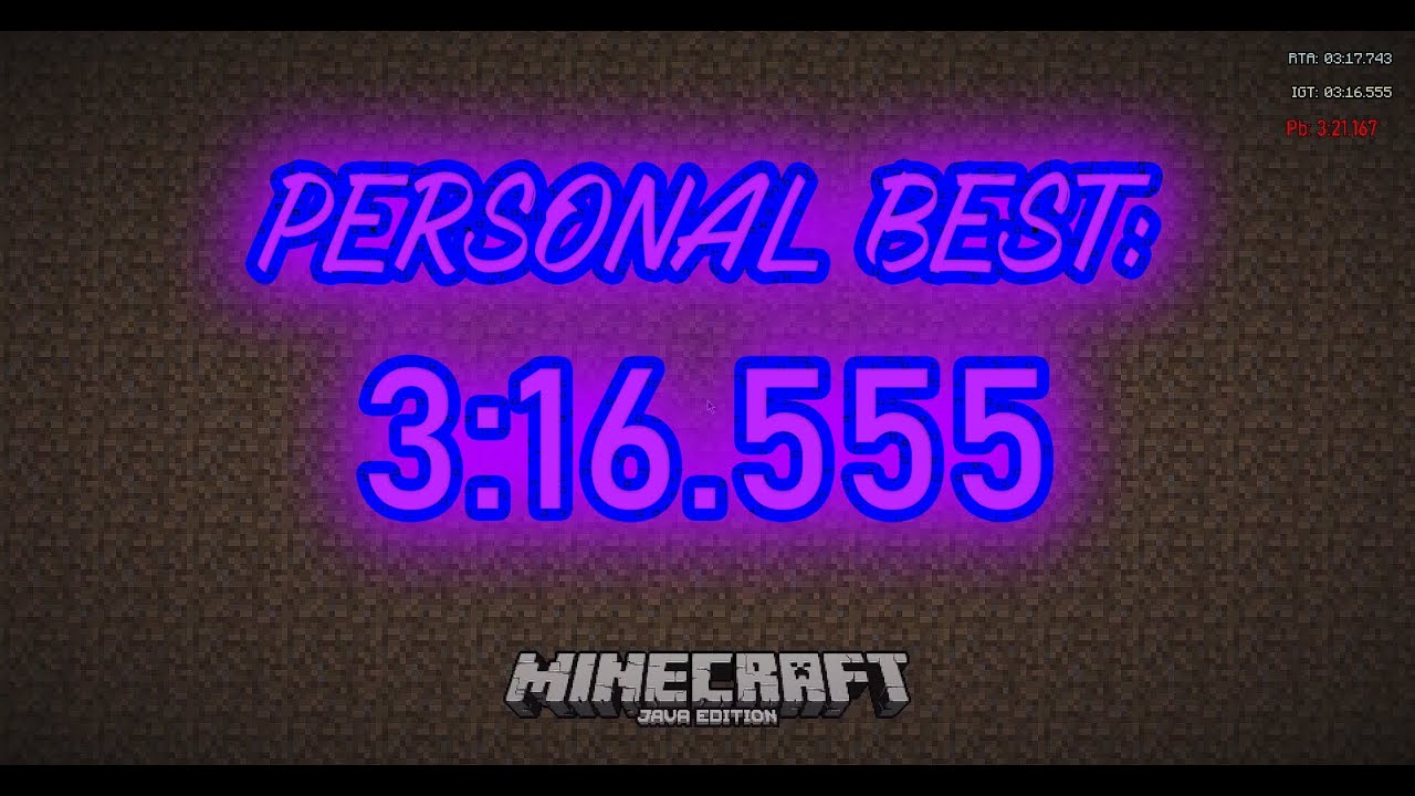 New Minecraft PB - 3:16.555 [SSG 1.16.1 Minecraft speedrun]