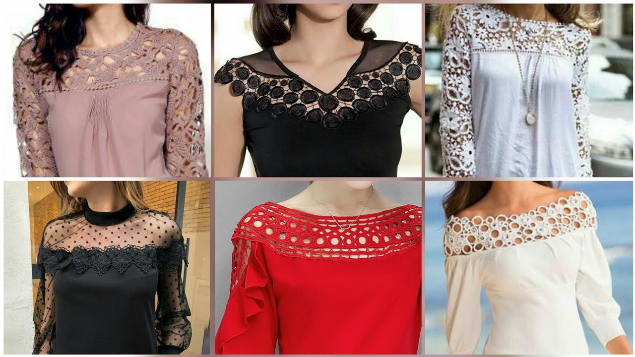 Beautiful Laces Neckline Gorgeous Blouses Latest Design