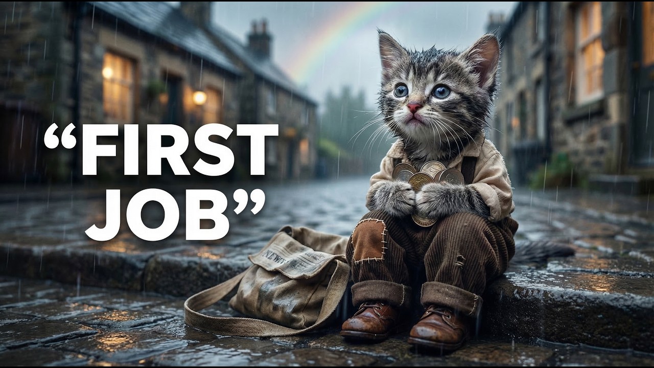 Poor Kitten’s First Job Delivering Newspapers😿😿😿