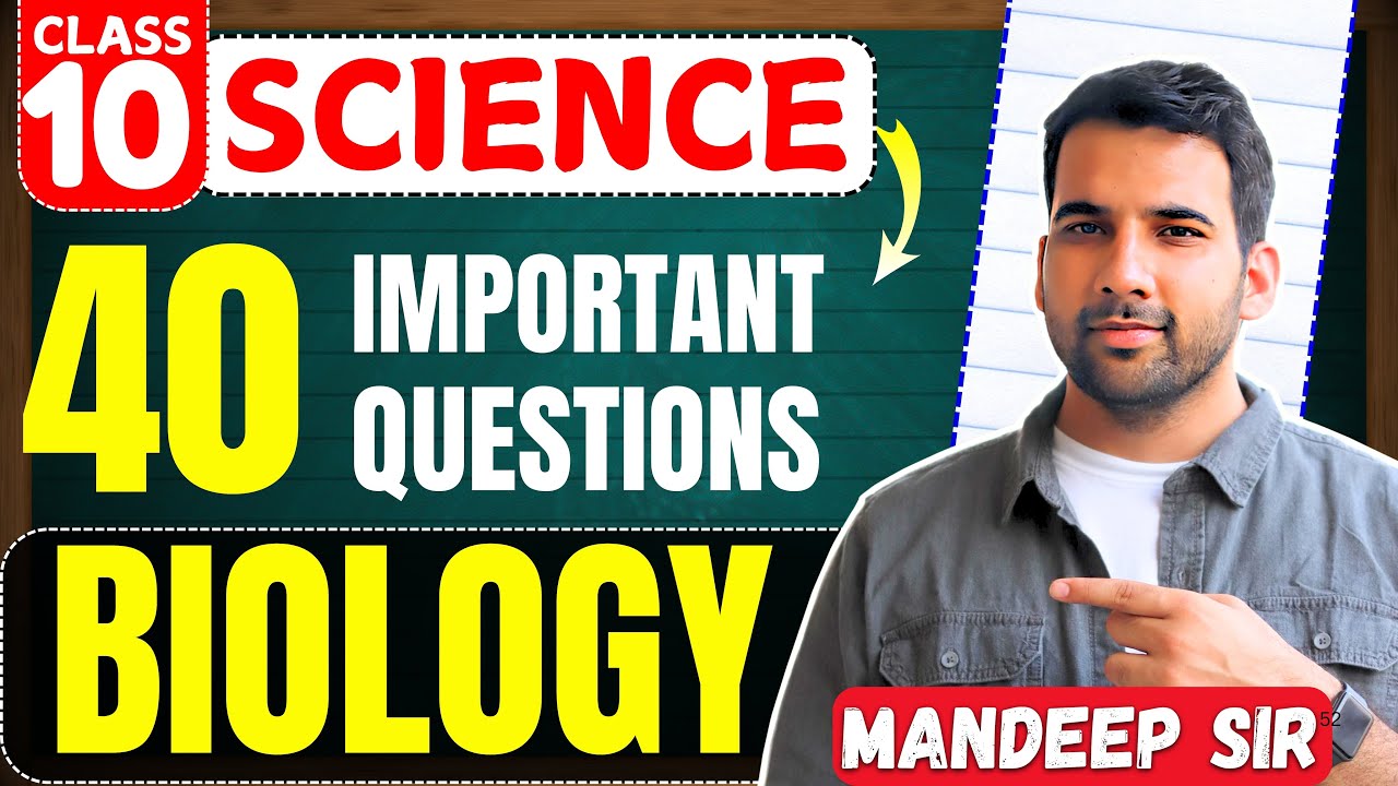 Class 10 Science |Biology | 40 Important Questions | Board Exams