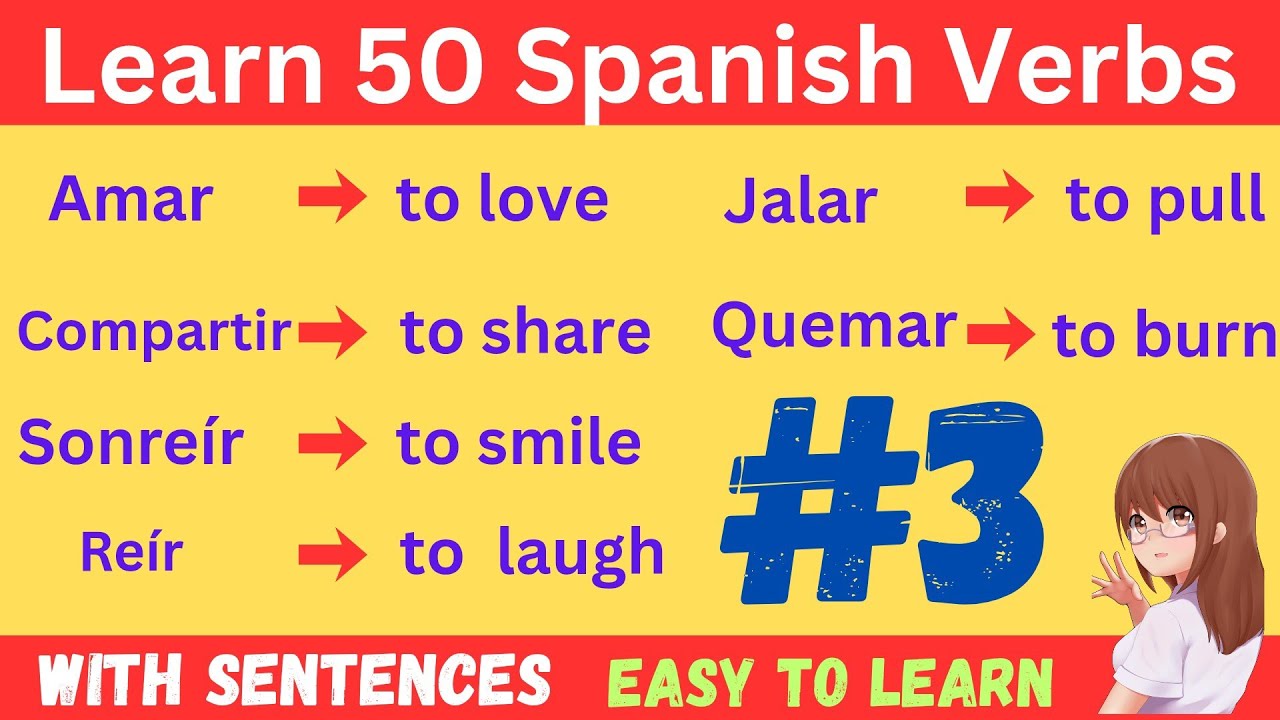 Learn Most Common Verbs with Sentences for beginners | Learn Spanish language for beginners #3
