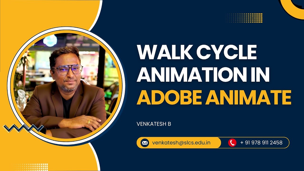 Create Cartoon Character Walk Cycles with Parenting in Adobe Animate | VENKATESH B | SAMS | SLCS