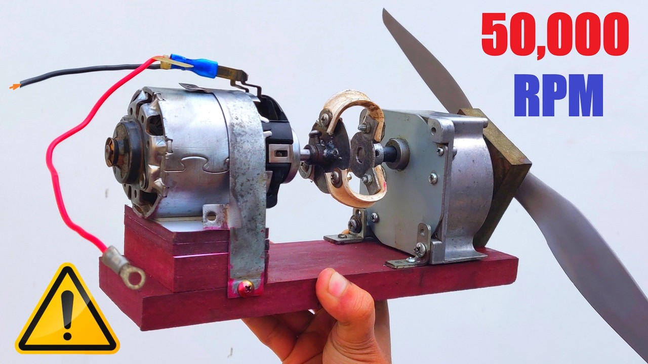 50,000 RPM - Reuse 12V Super High Speed DC Motor from DEAD Blower & Brushless BLDC Motor Gearbox