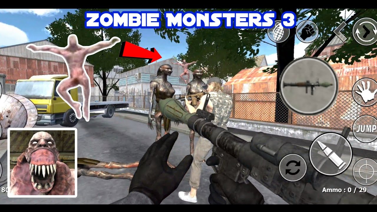 Zombie Monsters 3 - with POWERFUL WEAPONS - level 6-10