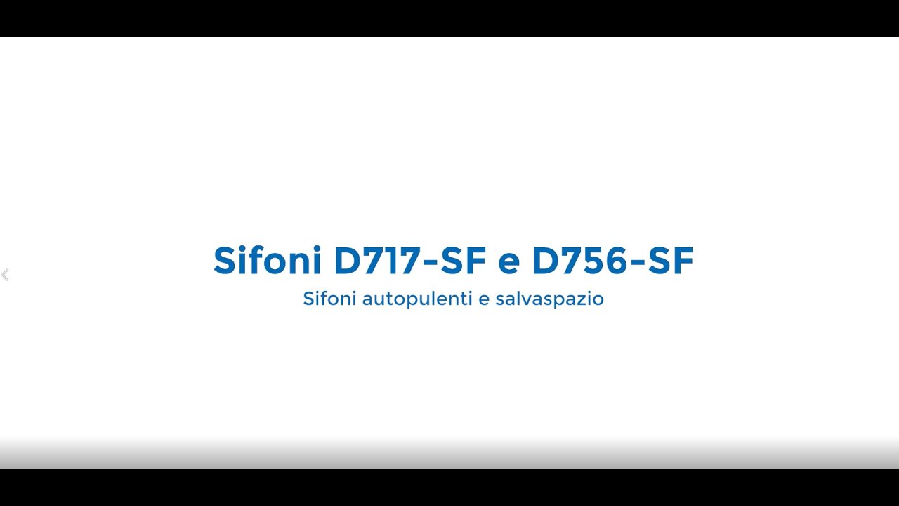 Sifoni autopulenti salvaspazio ad 1 e 2 vie.