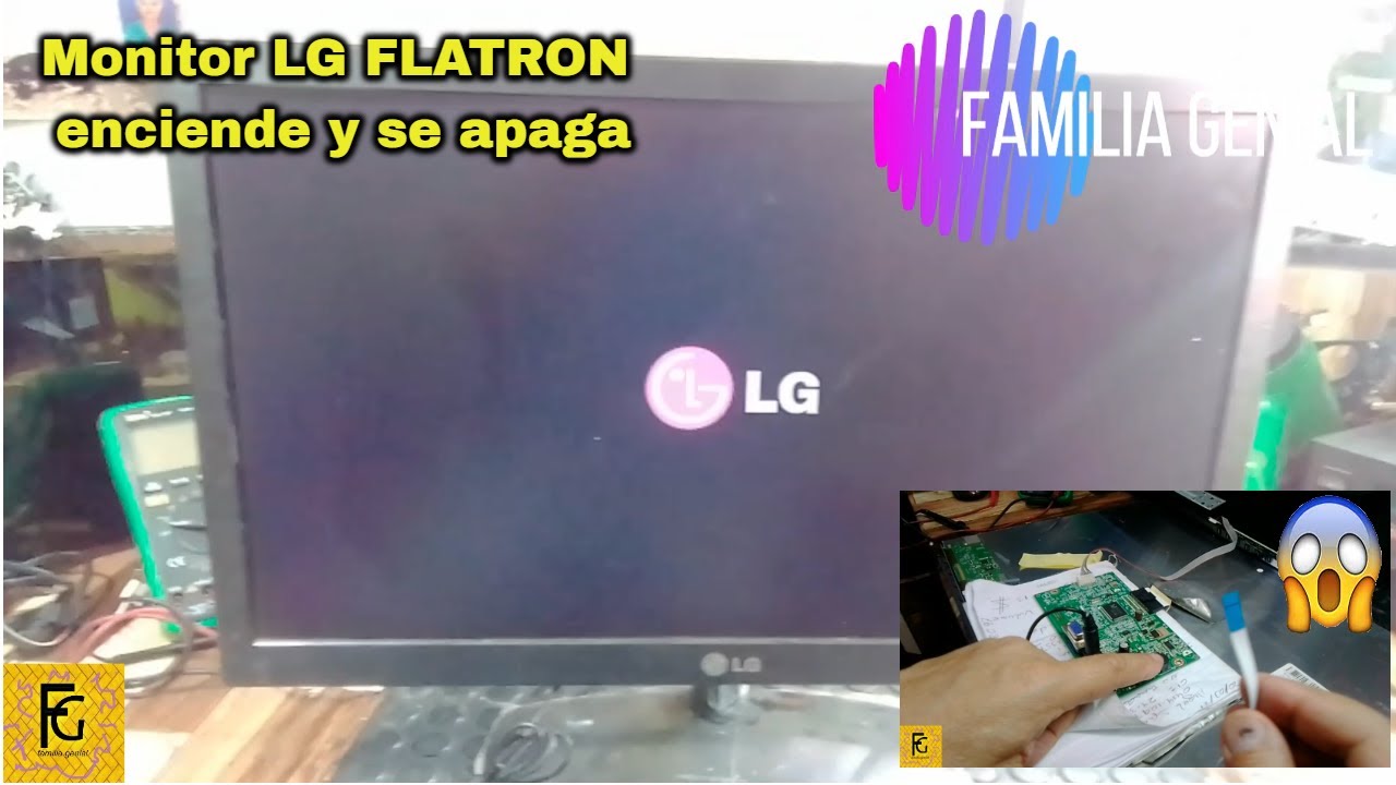 MONITOR FLATRON LG ULTRA PLANO,  ENCIENDE Y SE APAGA   (((((  SOLUCIONADO )))))