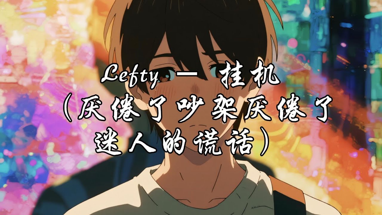 Lefty - 挂机（厌倦了吵架厌倦了迷人的谎话）『可能我想让你飞的更高，但我的爱却越像枯草。』【动态歌词MV】