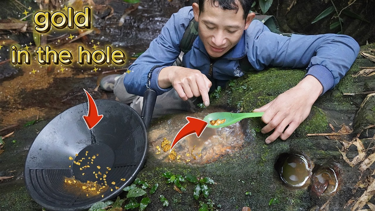 I Found a Large Amount of GOLD in Rock Crevices While Sifting
