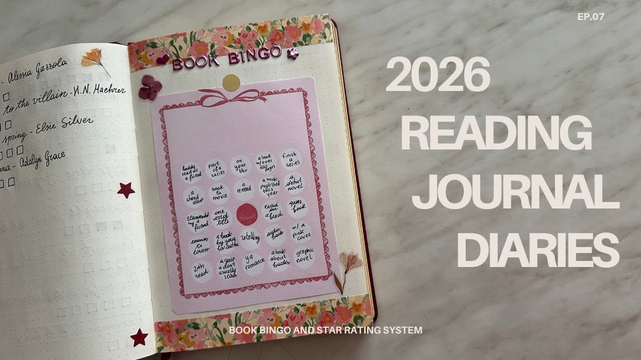 2026 READING JOURNAL DIARIES EP.07📚 \\ BOOK BINGO and STAR RATING 🌟\\ journal with me