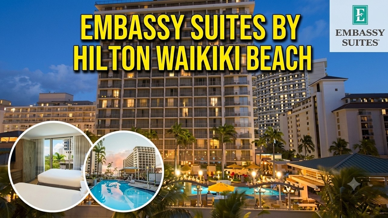 [4K] Hotel Tour | 🇺🇸 HONOLULU, Embassy Suites by Hilton Waikiki Beach Walk 2025 review